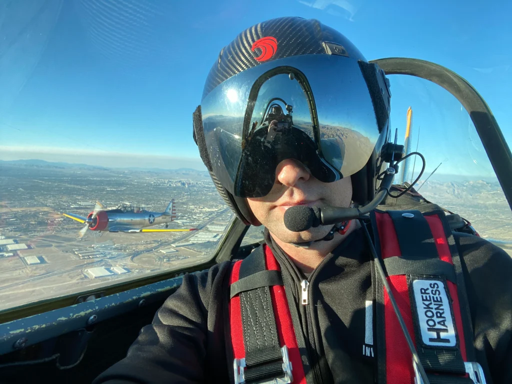 The Relentless Aviator: Daniel 'Taz' Christman 8 Daniel Christman with Horus Flight Helmet
