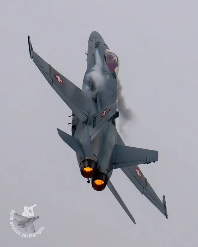 F/A-18 Swiss Hornet Solo Display Team 8 Guido Aviation Photography