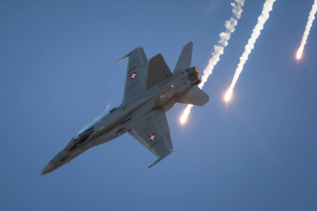 F/A-18 Swiss Hornet Solo Display Team 9 Yannick Zanata on Flight